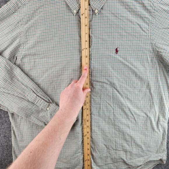 Ralph Lauren Soft Lightweight Flannel Button Up Shirt 2XL Classic Green Check - Picture 11 of 16
